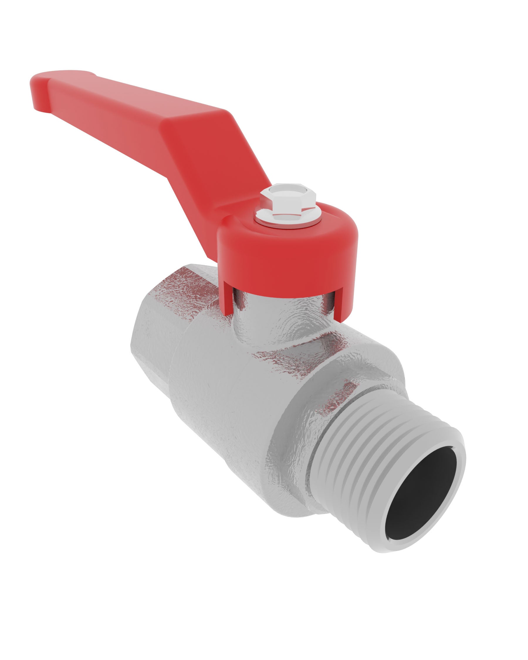 Product image of BALL VALVE 2-PCE MALE-FEMALE, LEVER, BRASS/BRASS/PTFE