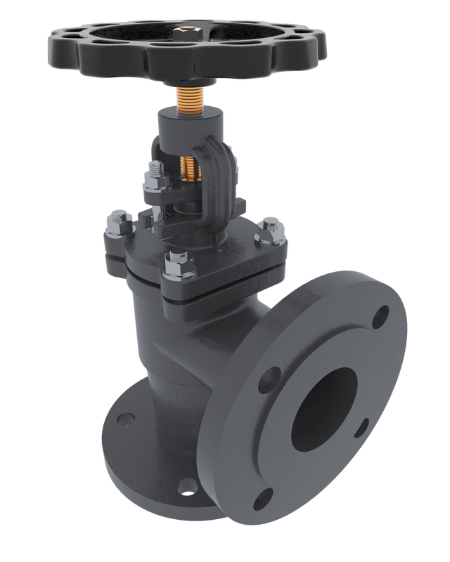 Product image of GLOBE VALVE SDNR ANGLE, WITH SPRING, GGG40.3/RG5
