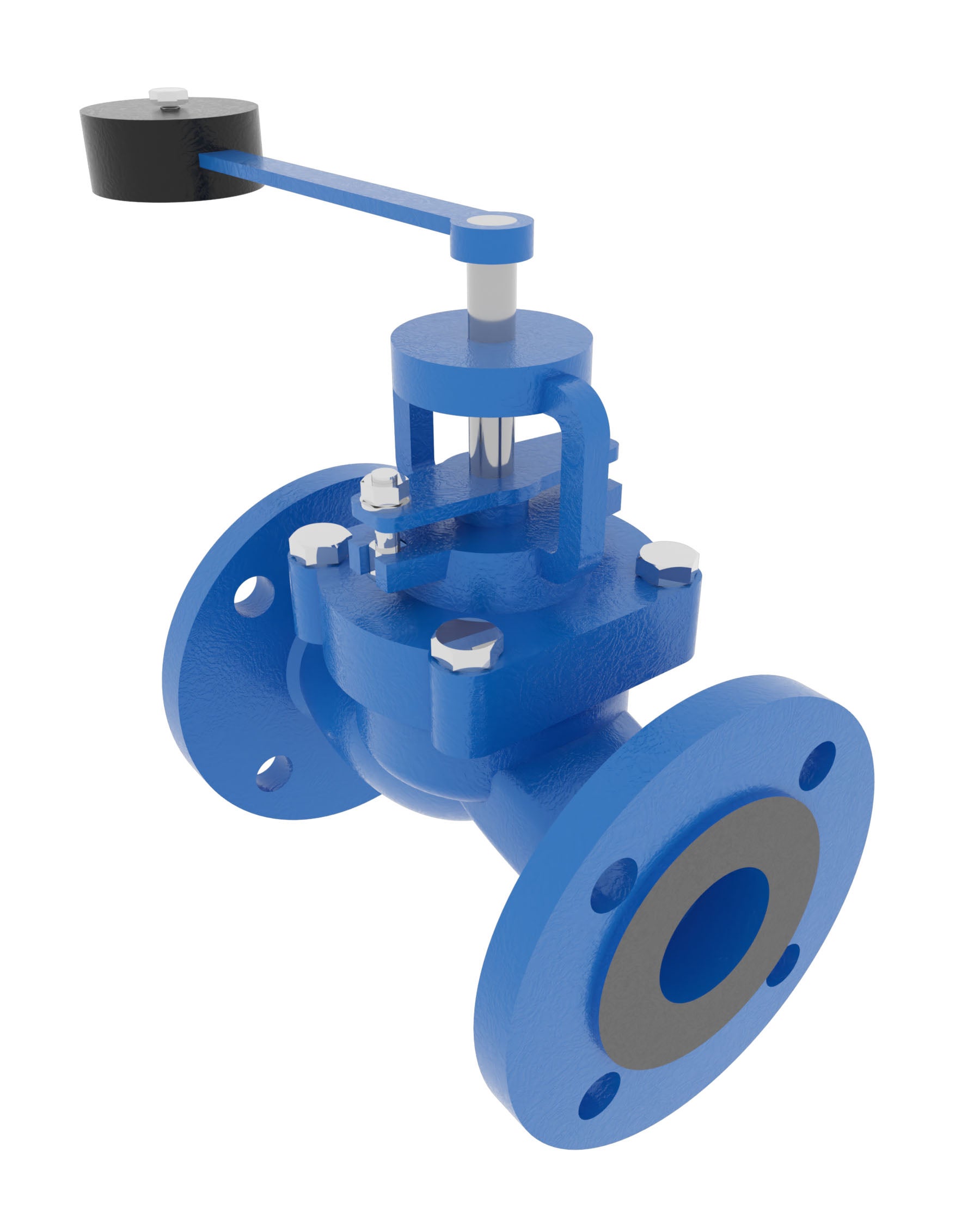 Product image of SELF CLOSING VALVE STR W/ COUNTER WEIGHT, WITHOUT SPRING, LEVER AND COUNTER WEIGHT, GG25/AISI431