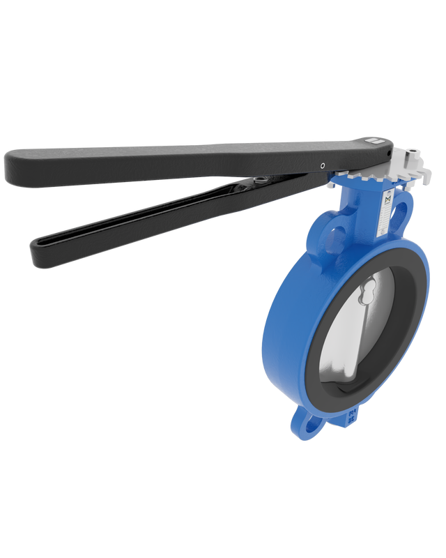 Product image of BUTTERFLY VALVE VULCANIZED LINER WAFER, LEVER, GGG40.3/AISI316/NBR