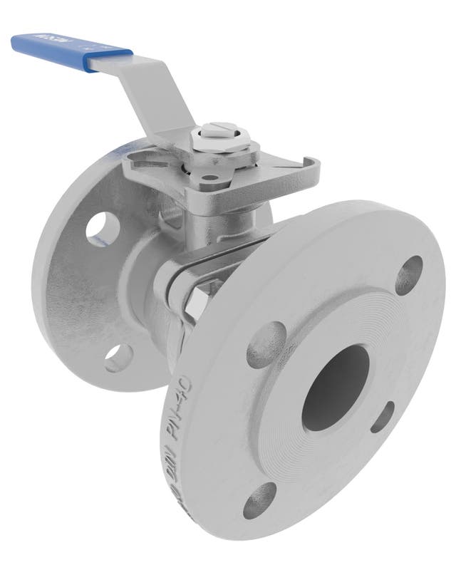 Product image of BALL VALVE 2-PCE FLANGED, DIRECT, LEVER, GS-C25/AISI304/PTFE