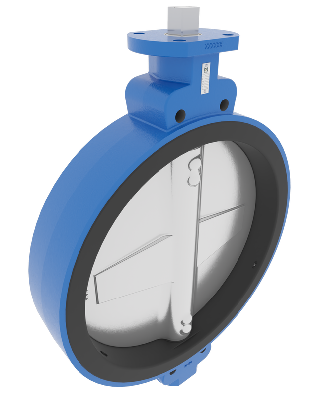 Product image of BUTTERFLY VALVE VULCANIZED LINER SEMI LUG, BARE STEM, GGG40.3/AISI316/NBR