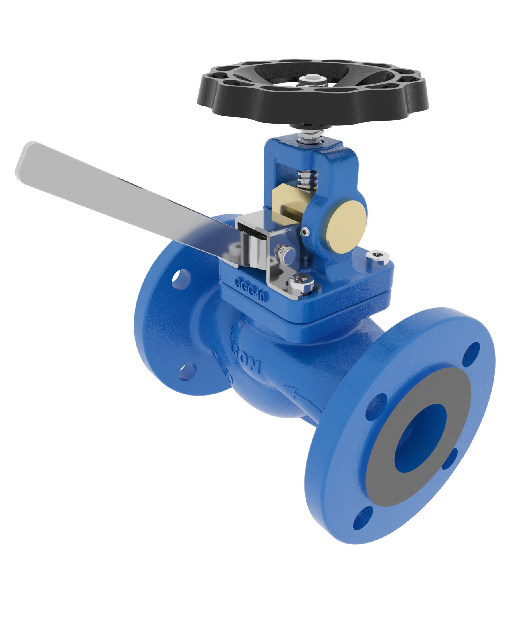 Product image of SELF CLOSING VALVE STRAIGHT, WITHOUT SPRING, LEVER AND HANDWHEEL, GGG40.3/AISI304