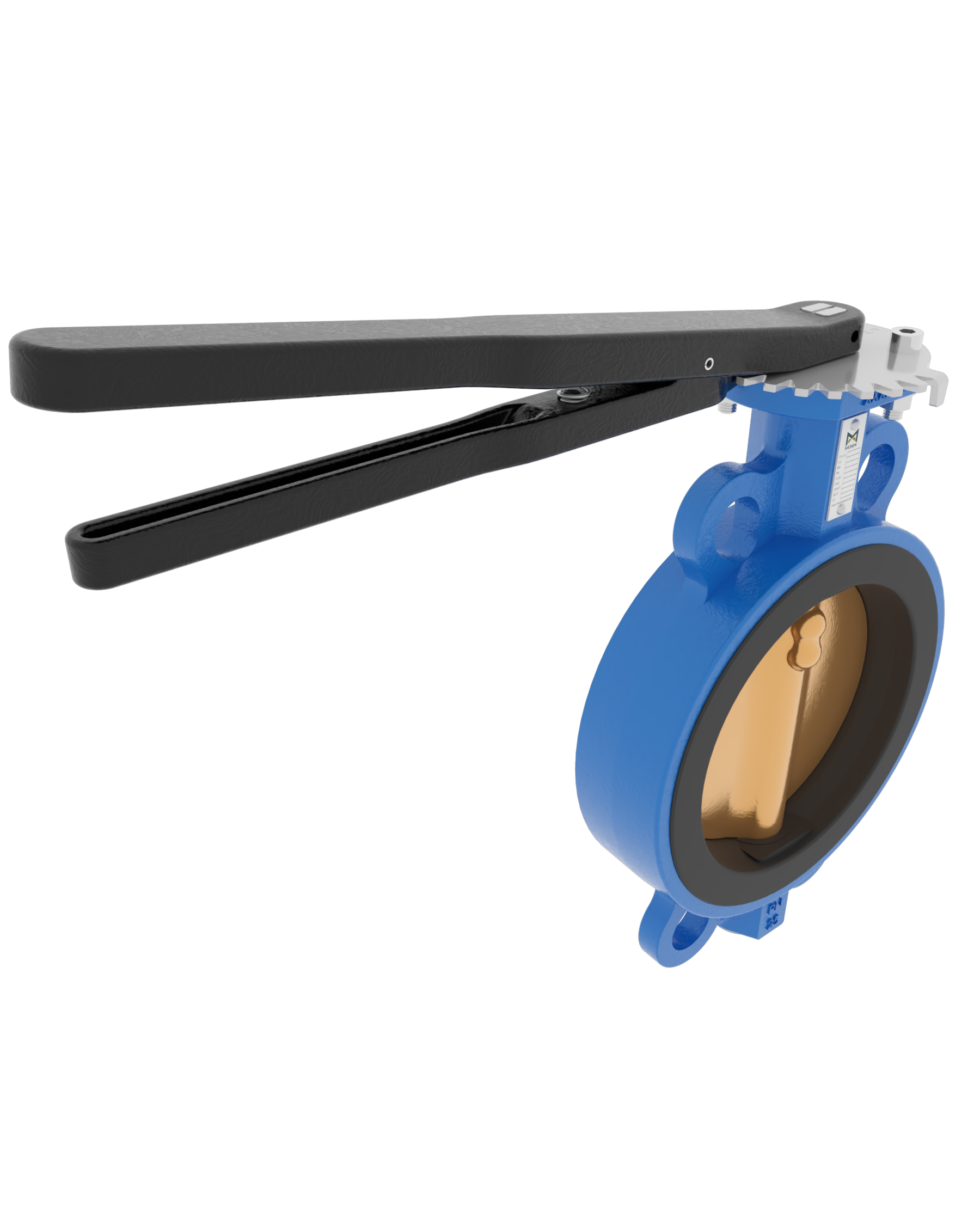 Product image of BUTTERFLY VALVE VULCANIZED LINER WAFER, LEVER, GGG40.3/C958/NBR