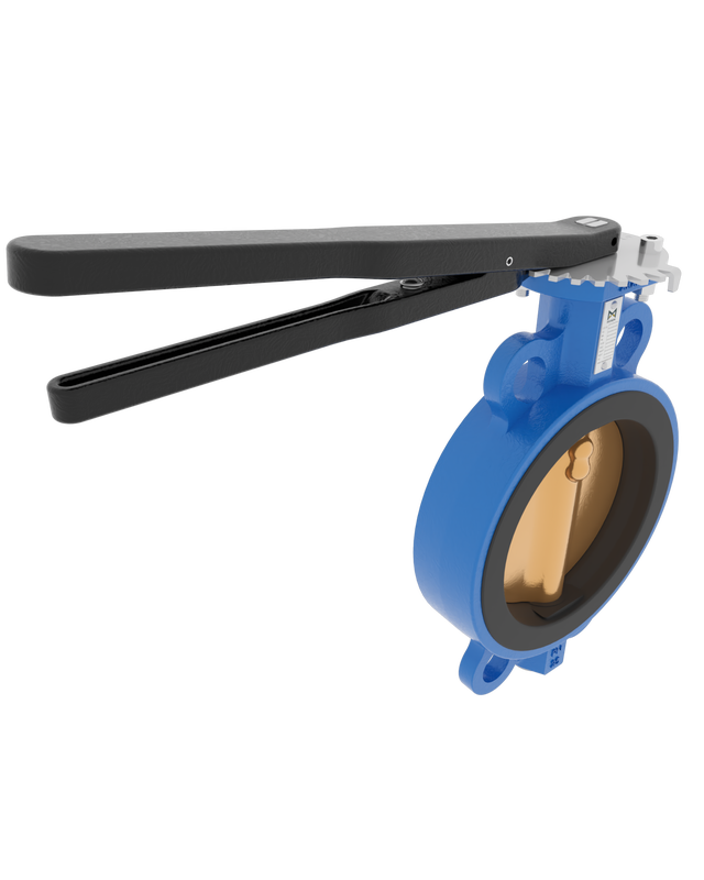 Product image of BUTTERFLY VALVE VULCANIZED LINER WAFER, LEVER, GGG40.3/C958/NBR