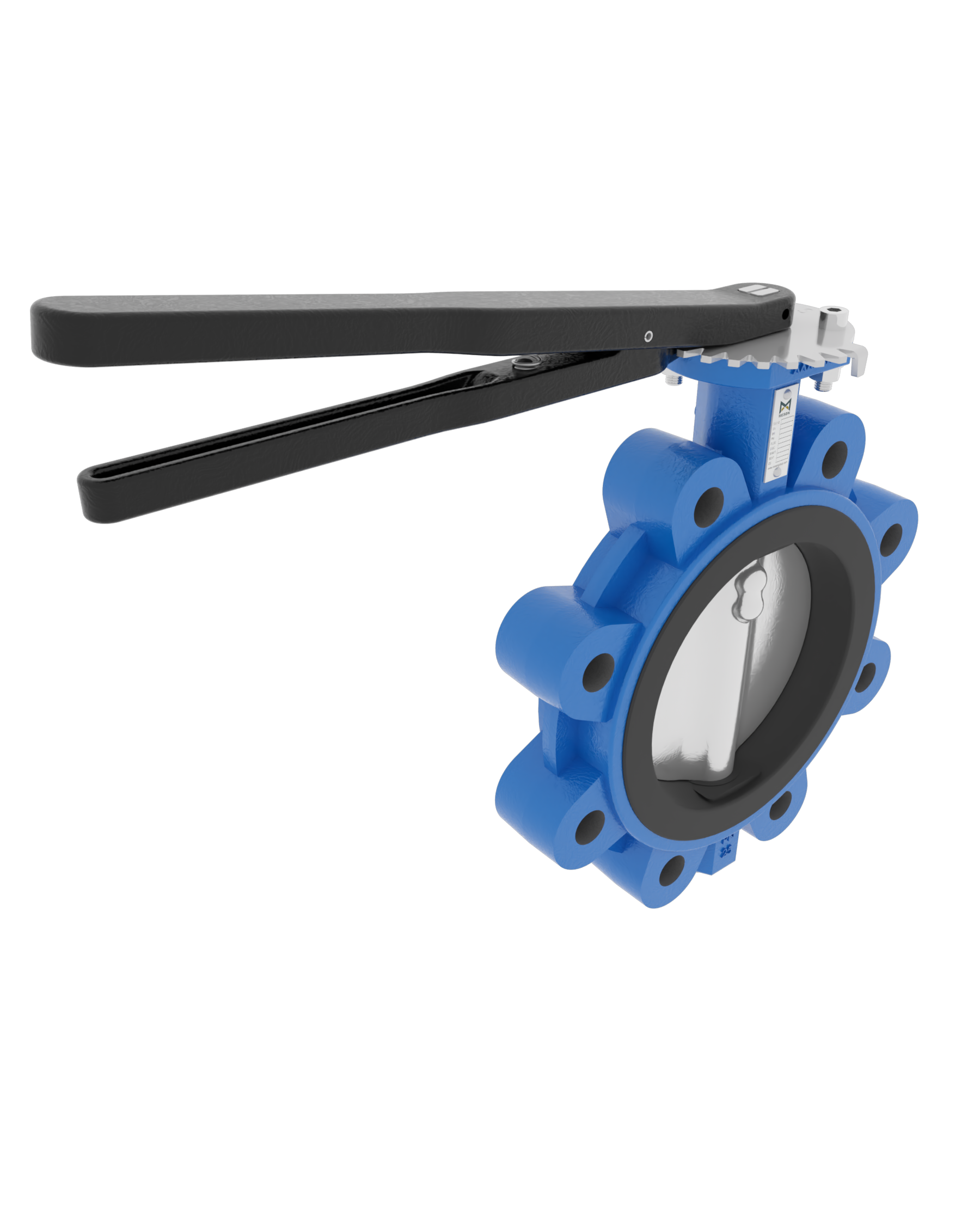 Product image of BUTTERFLY VALVE VULCANIZED LINER LUG, LEVER, GGG40.3/AISI316/NBR