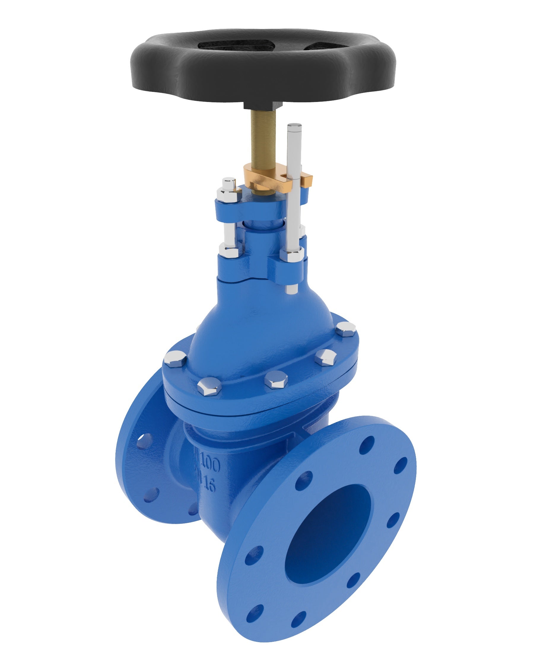 Product image of GATE VALVE NON-RISING INDICATOR FLANGED SHORT TYPE F4, With Indicator, GG25/RG5