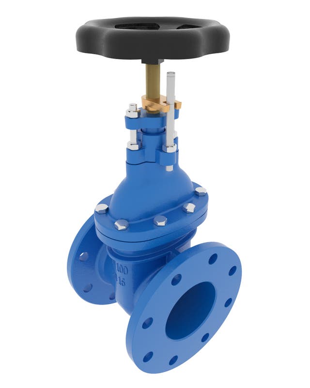 Product image of GATE VALVE NON-RISING INDICATOR FLANGED SHORT TYPE F4, With Indicator, GG25/RG5